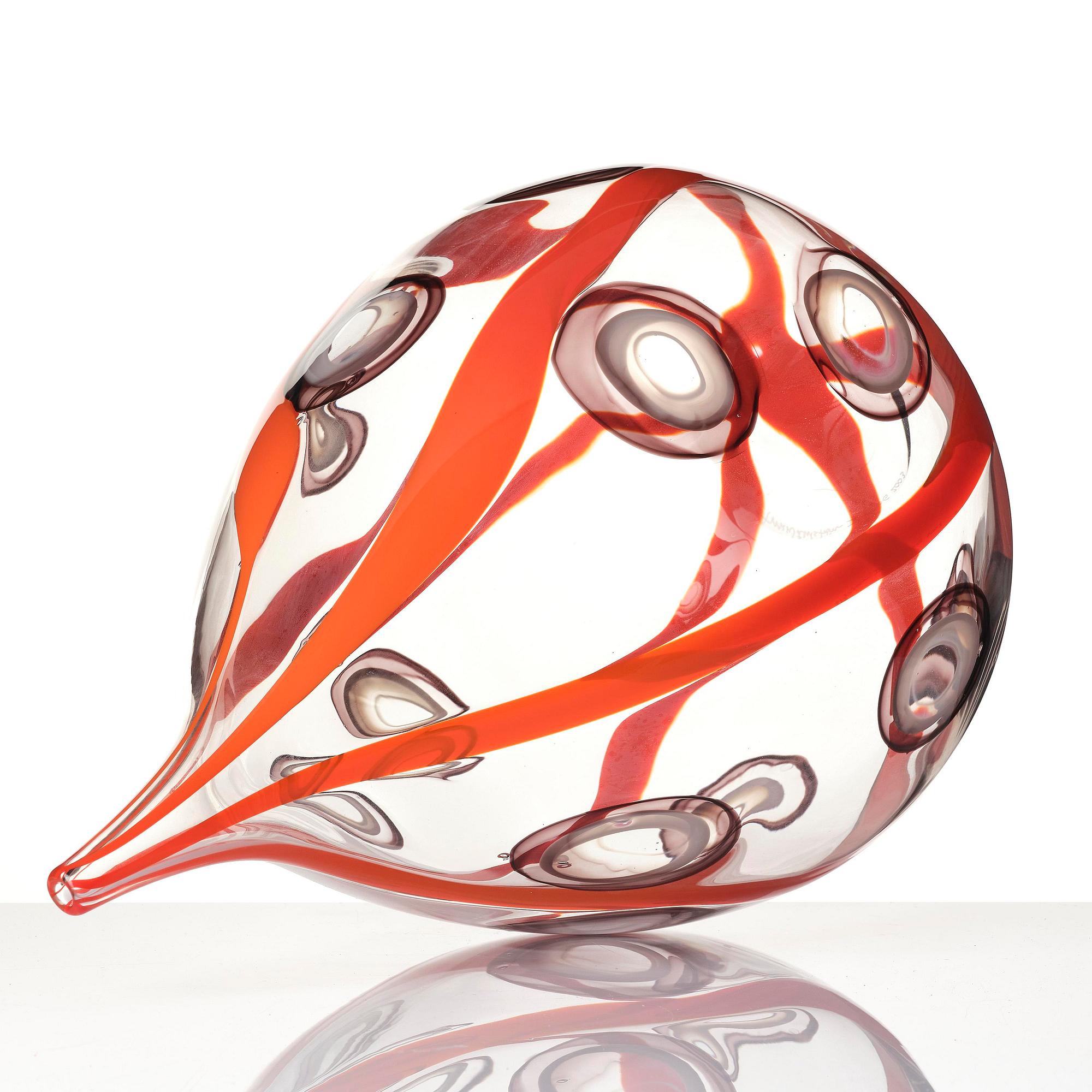 Ann Wåhlström, a unique glass vase, "Bulb IX", Tacoma, Seattle, USA 2003.