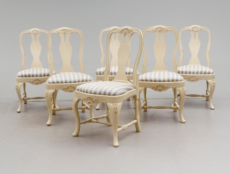 MATGRUPP, 7 delar, rokokostil, 1900-talets mitt.