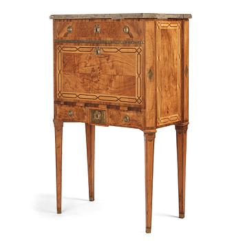 14. A Gustavian Secretaire, signed by G Foltiern (master in Stockholm 1771-1804), 1782.