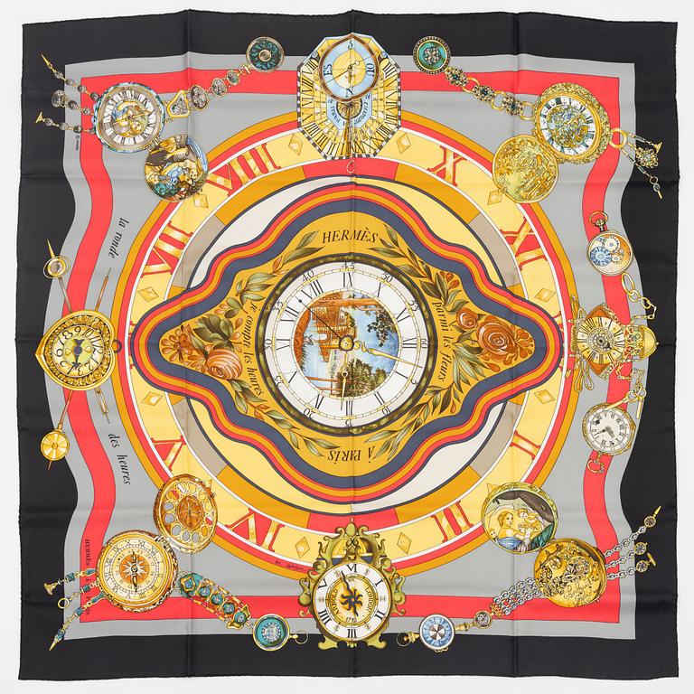 Hermès, scarf "La ronde des heures".