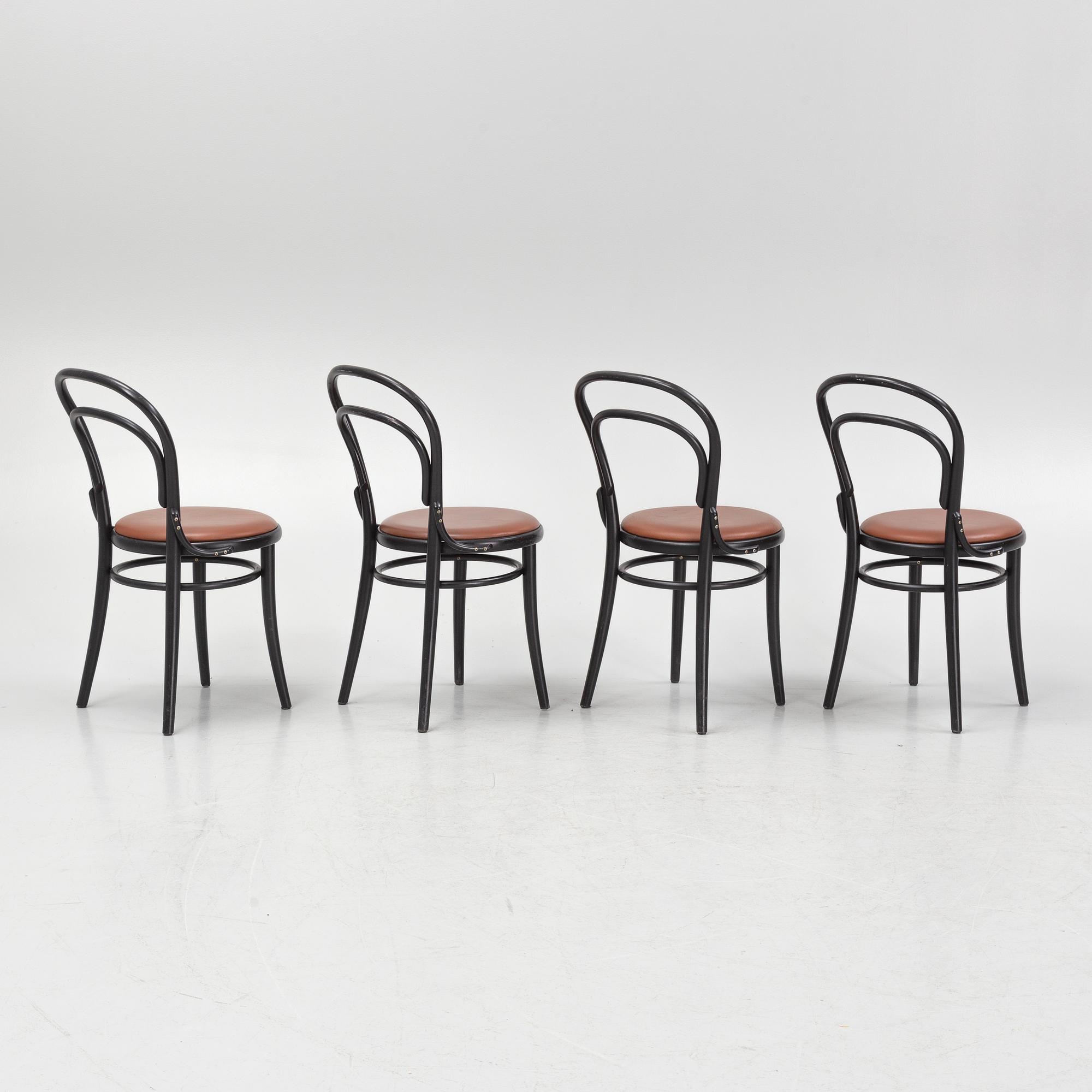 Stolar, 4 st, Modell nr "14", TON.