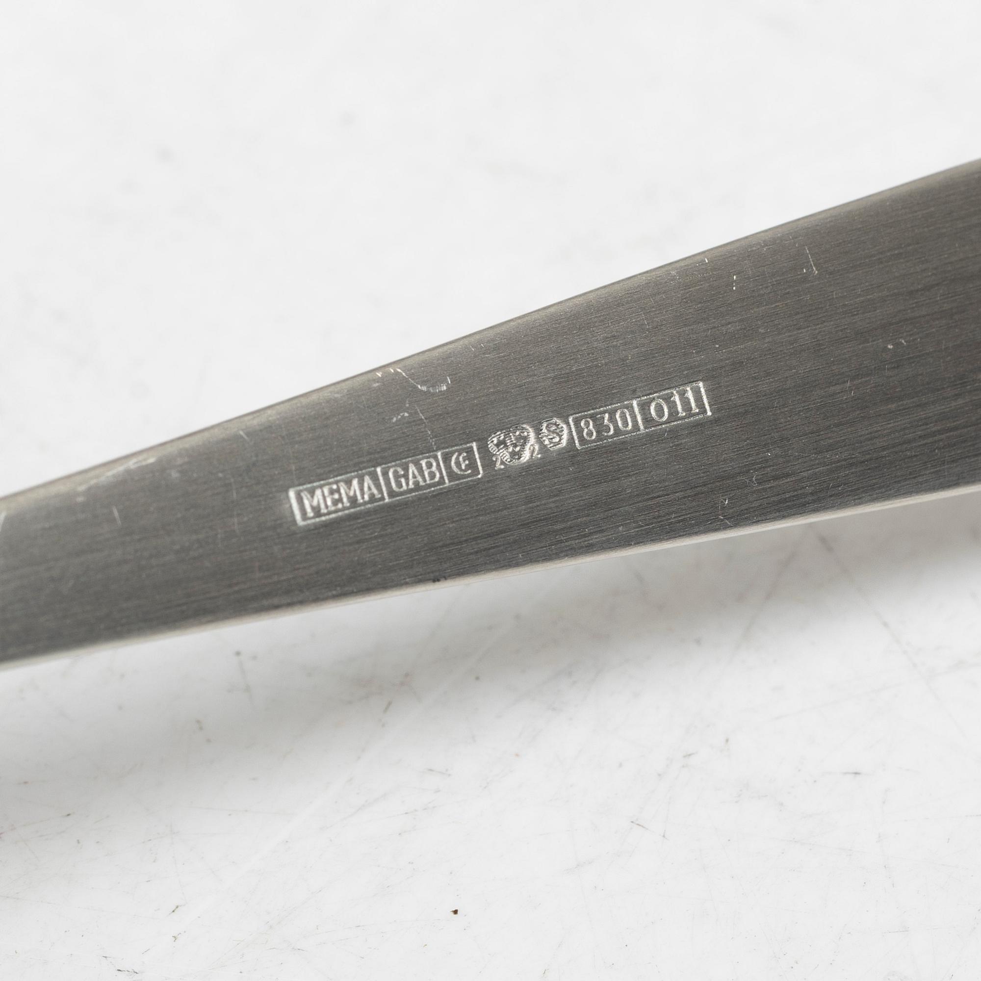 Jacob Ängman, A 96-piece silver flat ware set, 'Rosenholm', GAB & Mema, Sweden, 1996-2014.