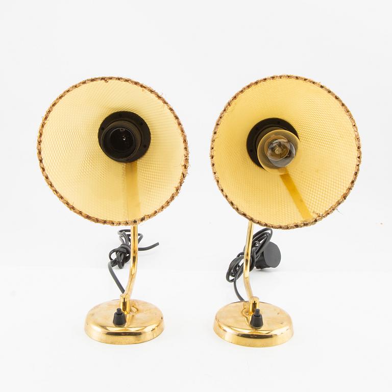 Table lamps, a pair, Scandinavian Modern, 1940s.