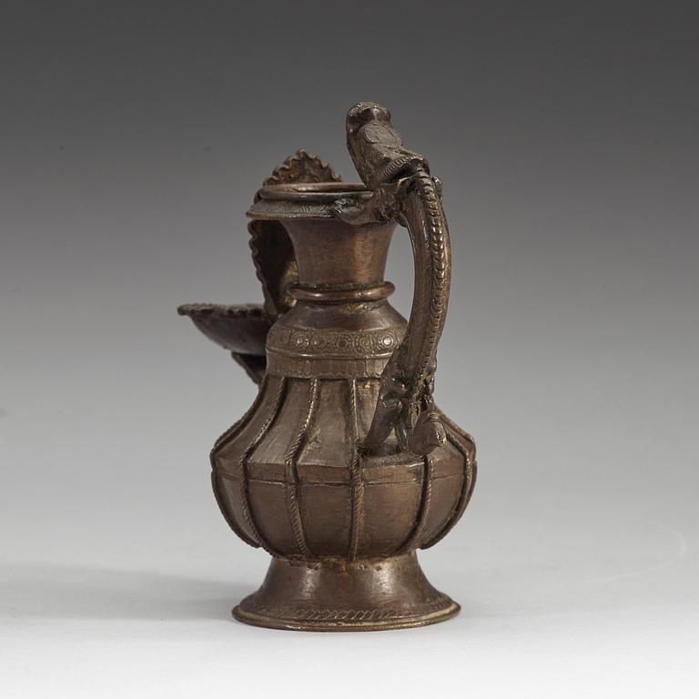 A copper alloy Tibetan/Nepalese Butter Lamp 'Sukunda', 19th Century.