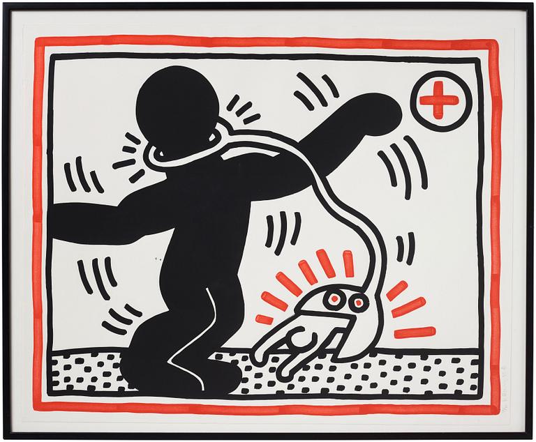 Keith Haring, "Free South Africa: one plate".