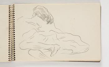 Lotte Laserstein, 10 små skissblock med teckningar.