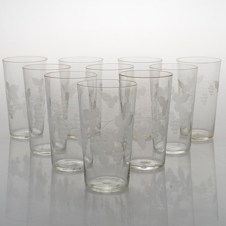 A 84-piece 'Savoy' glasswear, 1940s.