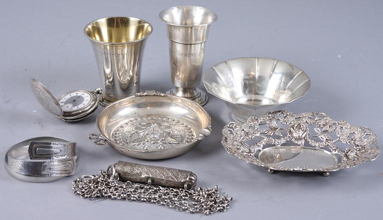 PARTI SILVER, 10 delar, 1900-tal. 535 g.