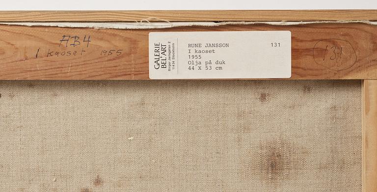 RUNE JANSSON, oil on canvas, signed and dated -55.