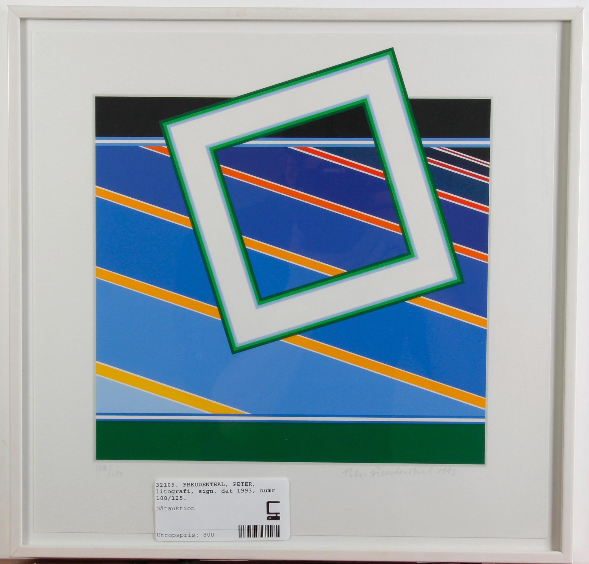 FREUDENTHAL, PETER, litografi, sign, dat 1993, numr 108/125.