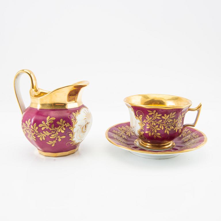 Tea service 5 dlr new rococo mid-19th century.