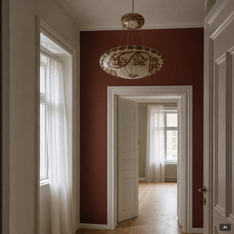 A ceramic ceiling lamp, Höganäsbolaget, Sweden, 1915-1926.