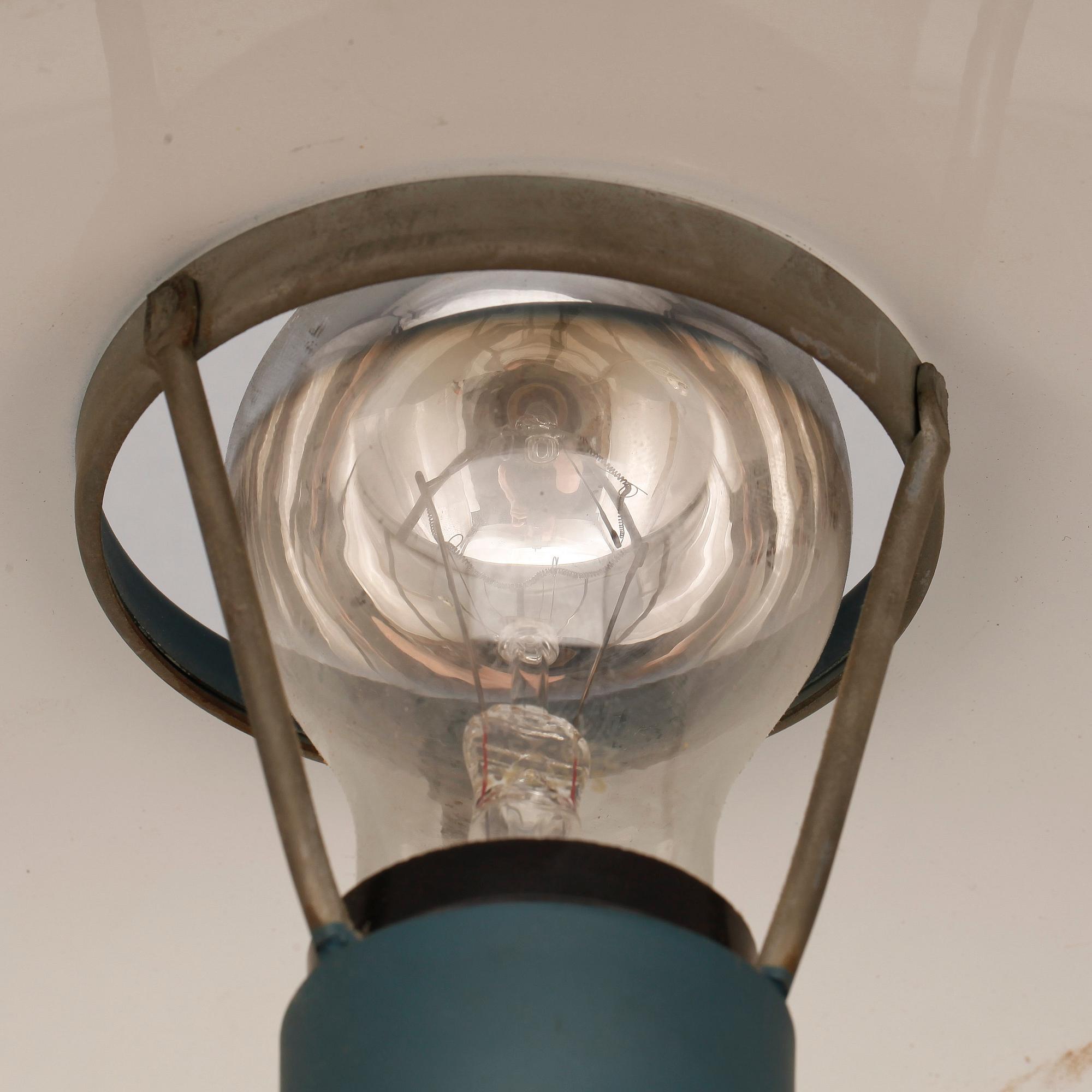 BORDSLAMPA, metall, 1950-tal.