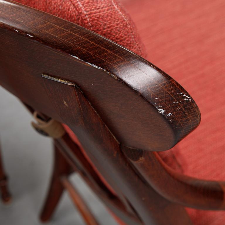 Björn Wiinblad & Brita Drewsen, a pair of "La Concha" armchairs for OPE möbler, seond half of the 20th-century.