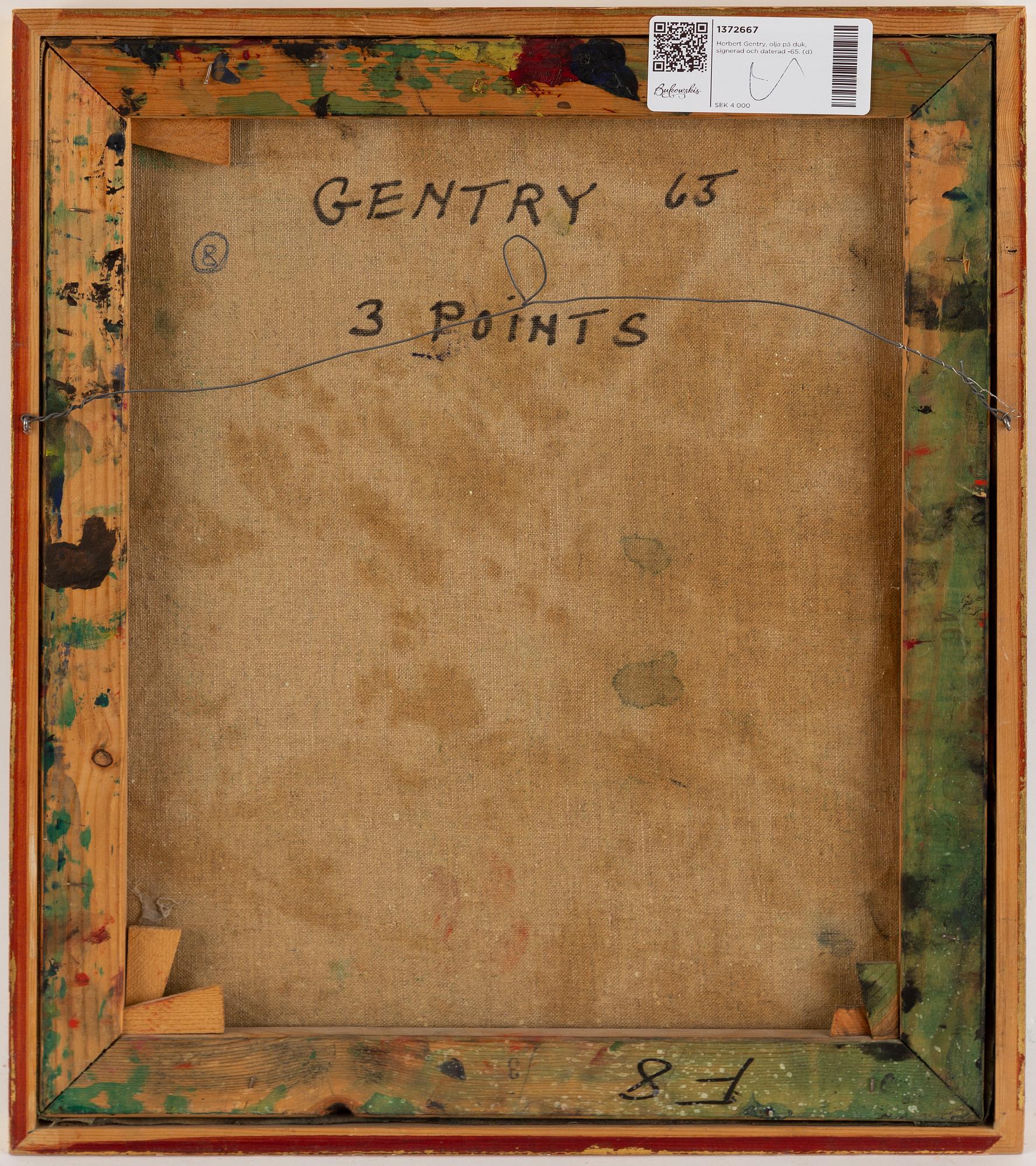 Herbert Gentry, oil on canvas, signed and dated -65.