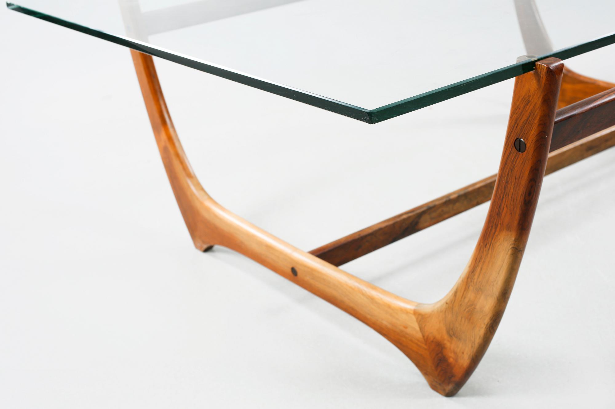 A sofa table, designed by factory architectural office after Nils Ward, Wards Atelièer AB, approx 1965.