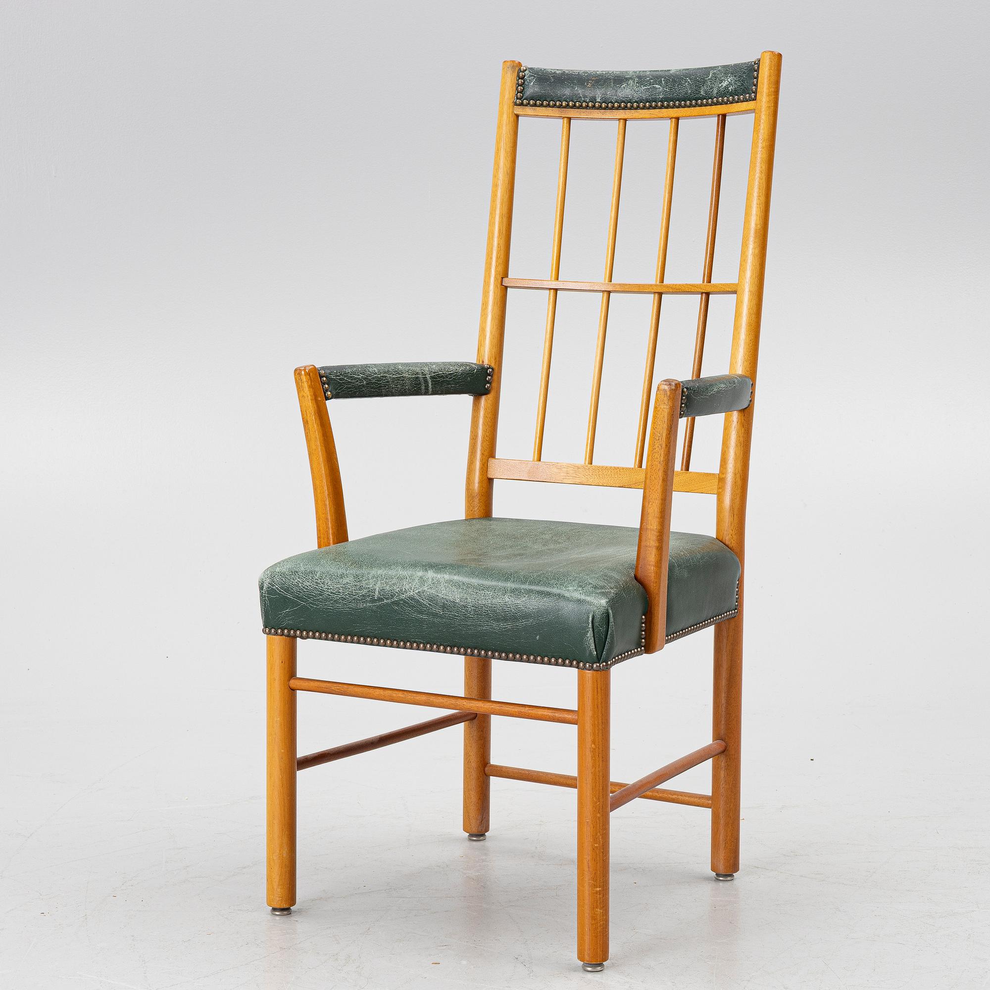 Josef Frank, karmstol, modell 652, Firma Svenskt Tenn, efter 1985.