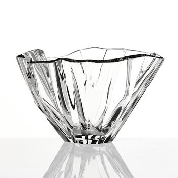 Tapio Wirkkala, a 'Jäävuori' (iceberg) crystal bowl / art object, Iittala, Finland, 1950-60s, model 3827.