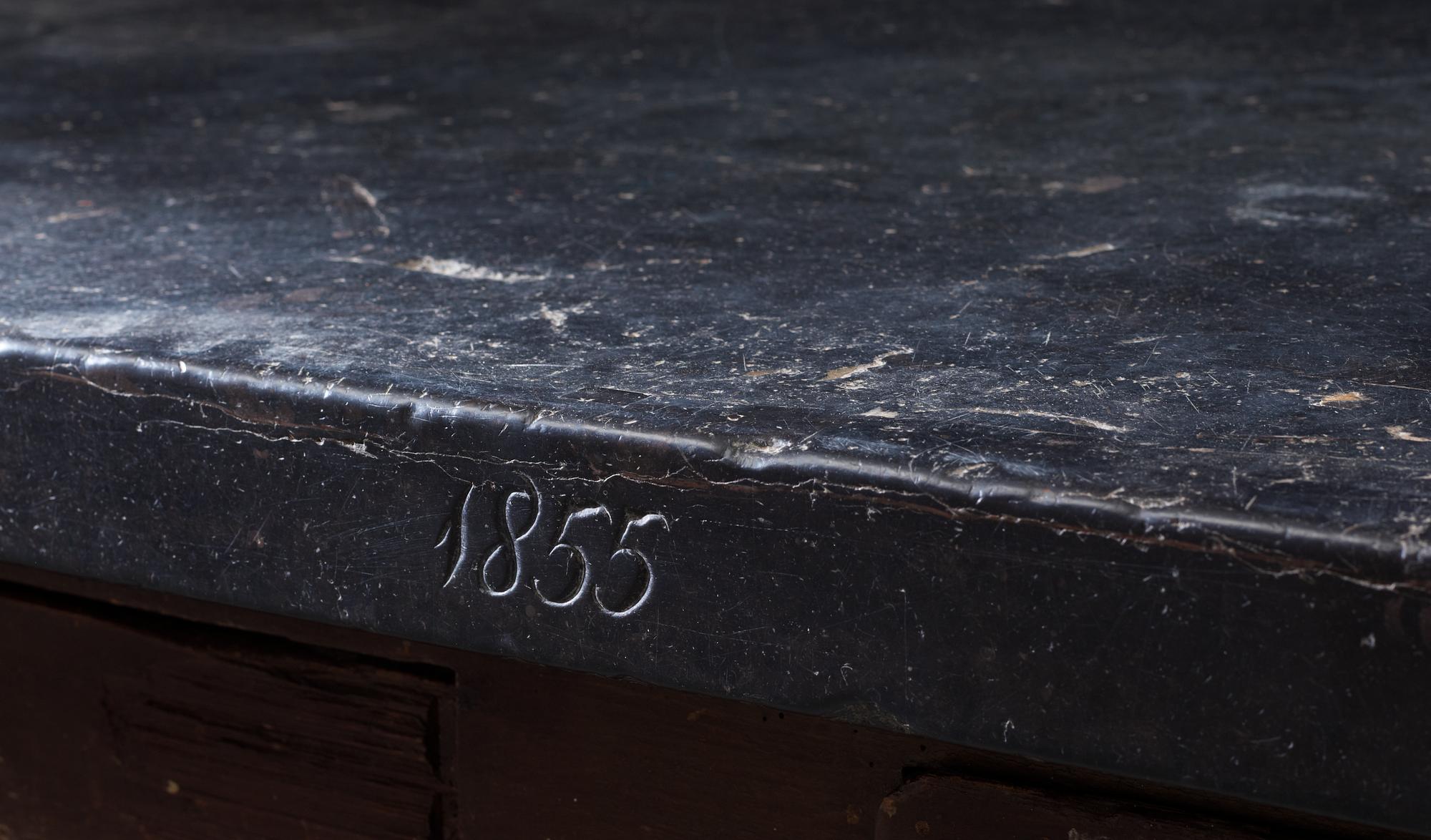 A Swedish 19th century stone top table.