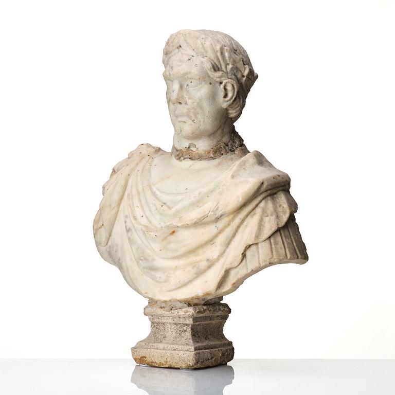 A presumably Italian Grand tour bust, 17th century or later.