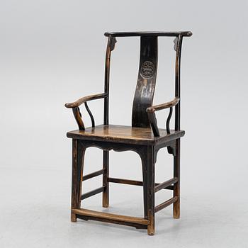 A hardwood chair, China, early 20th century.