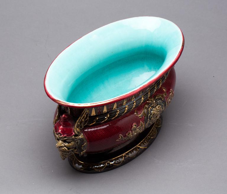 JARDINIERE MAJOLIKA Rörstrand  1800-talets slut.