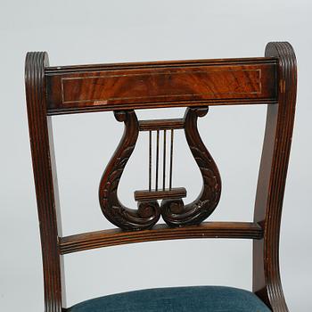 STOLAR, 8 st, empirestil, omkring 1900-talets mitt.
