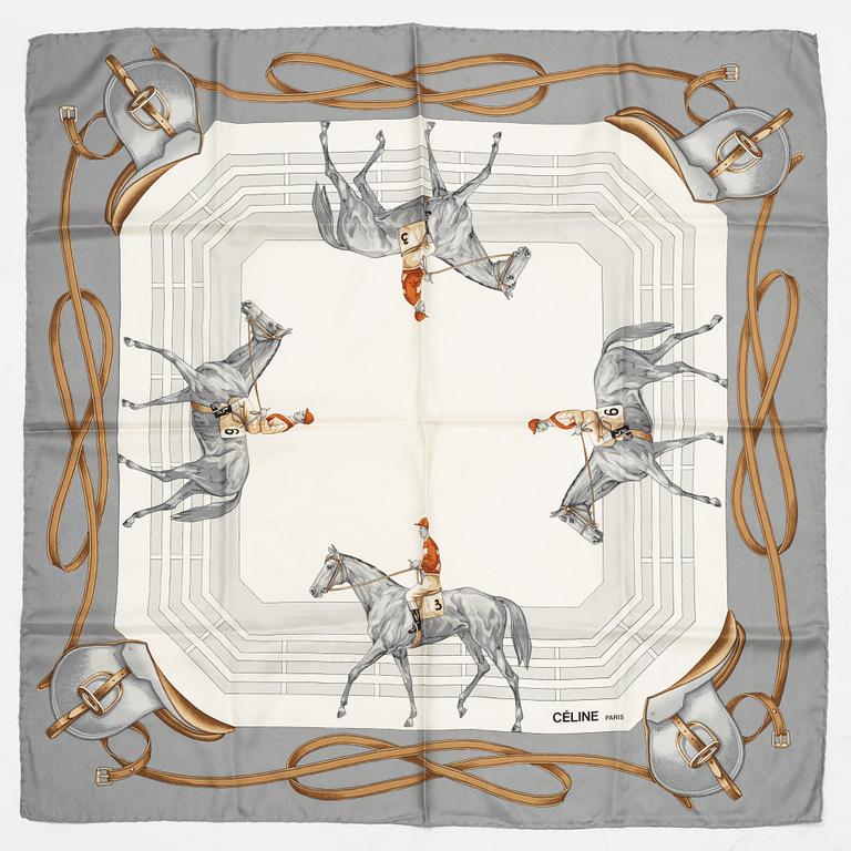 Céline, two silk scarves.