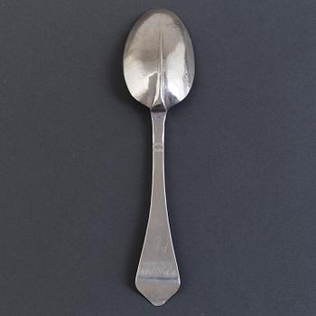 Carl Lemon dä, råttsvanssked, silver, Uppsala 1735.