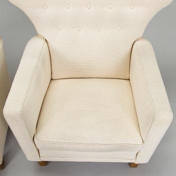 A pair of mid-20th century 'Mexico' armchairs for Paul Boman Ltd.