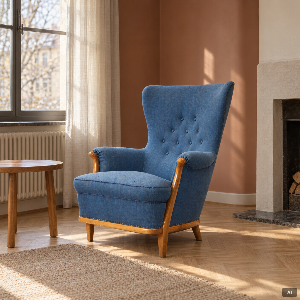 Gustav Allert, armchair, Svensk Hemslöjd, 1940s.