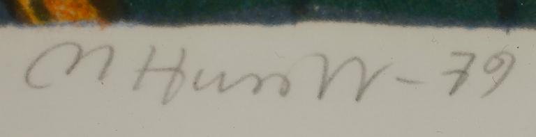 MONA HUSS WALIN, färglitografi, sign och dat -79, 207/460.