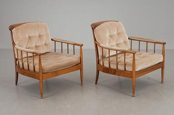 FÅTÖLJER, ett par, "Skrindan", Kerstin Hörlin-Holmquist, OPE Möbler.