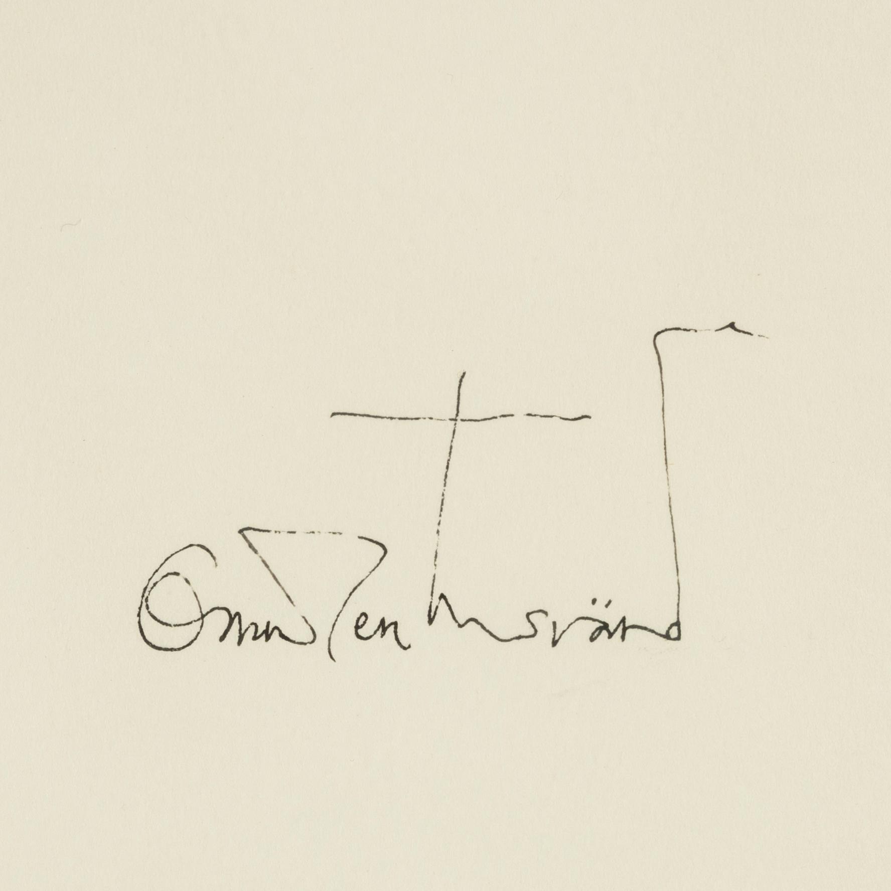 Oscar Reutersvärd, watercolour, signed.