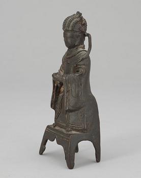 FIGURIN, brons. Qing dynastin (1644-1914).