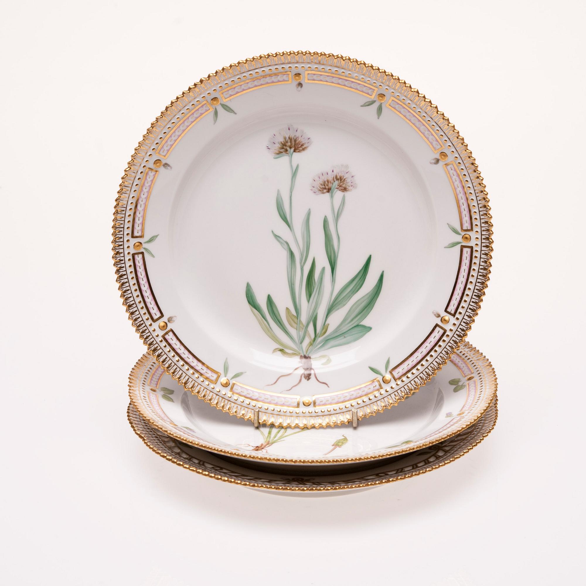 FAT, 3 st, Flora Danica, Royal Copenhagen 1963.