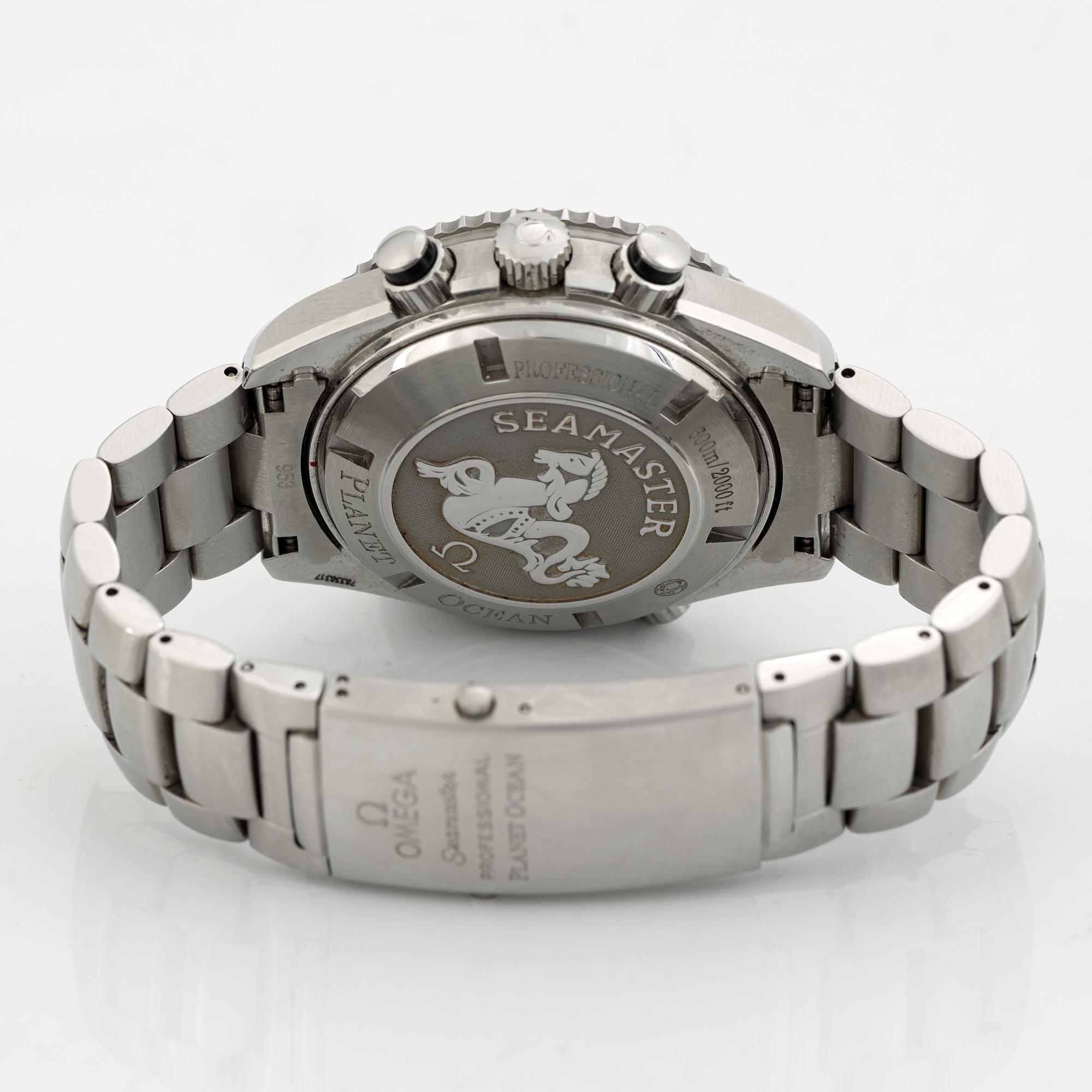 Omega, Seamaster, Planet Ocean, Chronometer, chronograph, wristwatch, 45,5 mm.