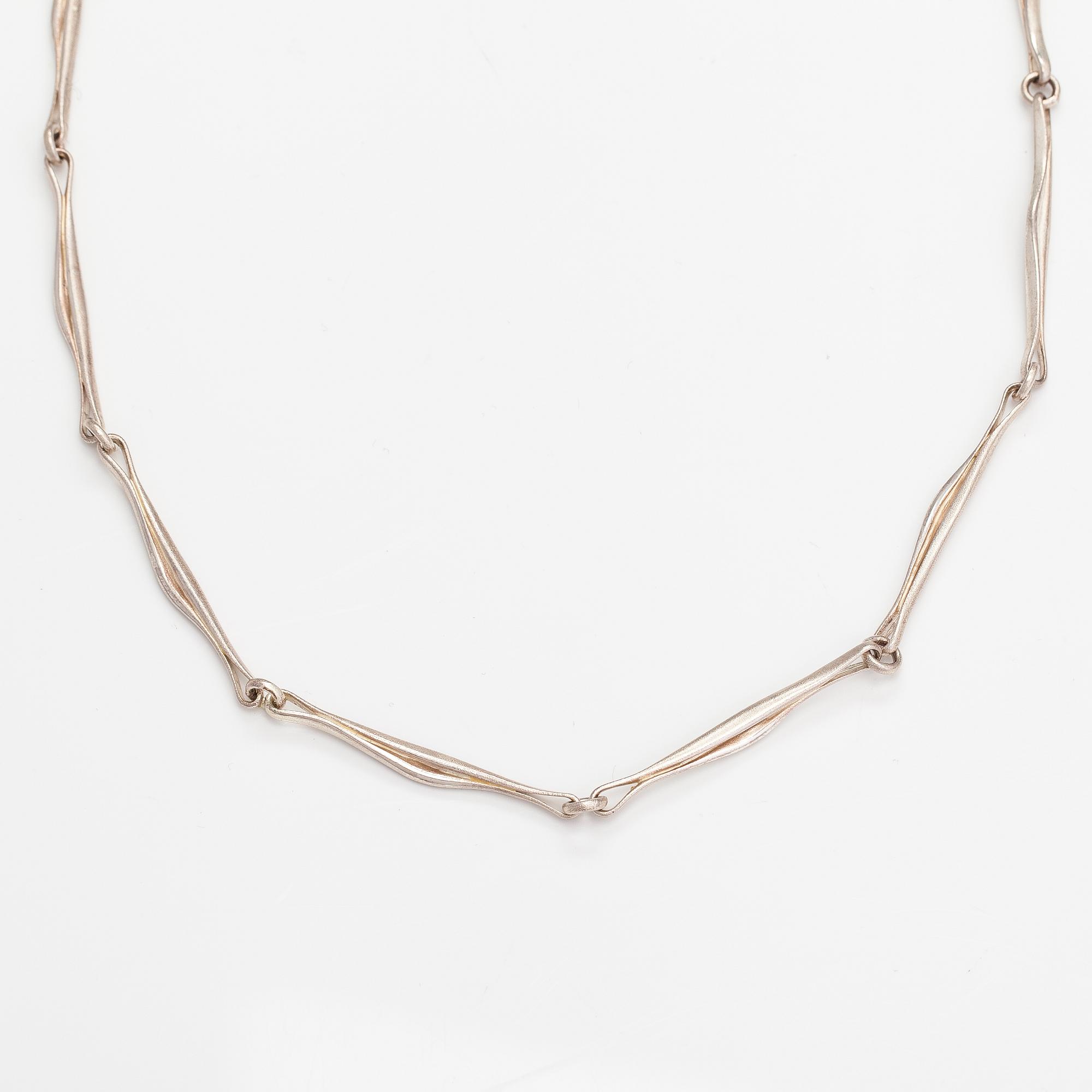 Björn Weckström, A sterling silver neckalce "Rays". Lapponia 1975.