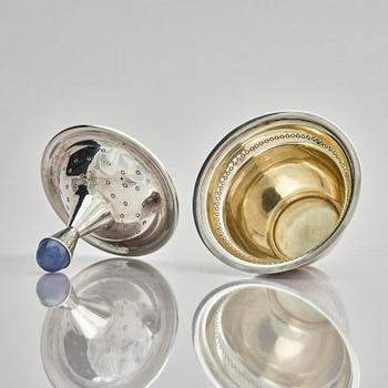 Birger Haglund, a sterling silver box with lid, Stockholm, Sweden 1952.