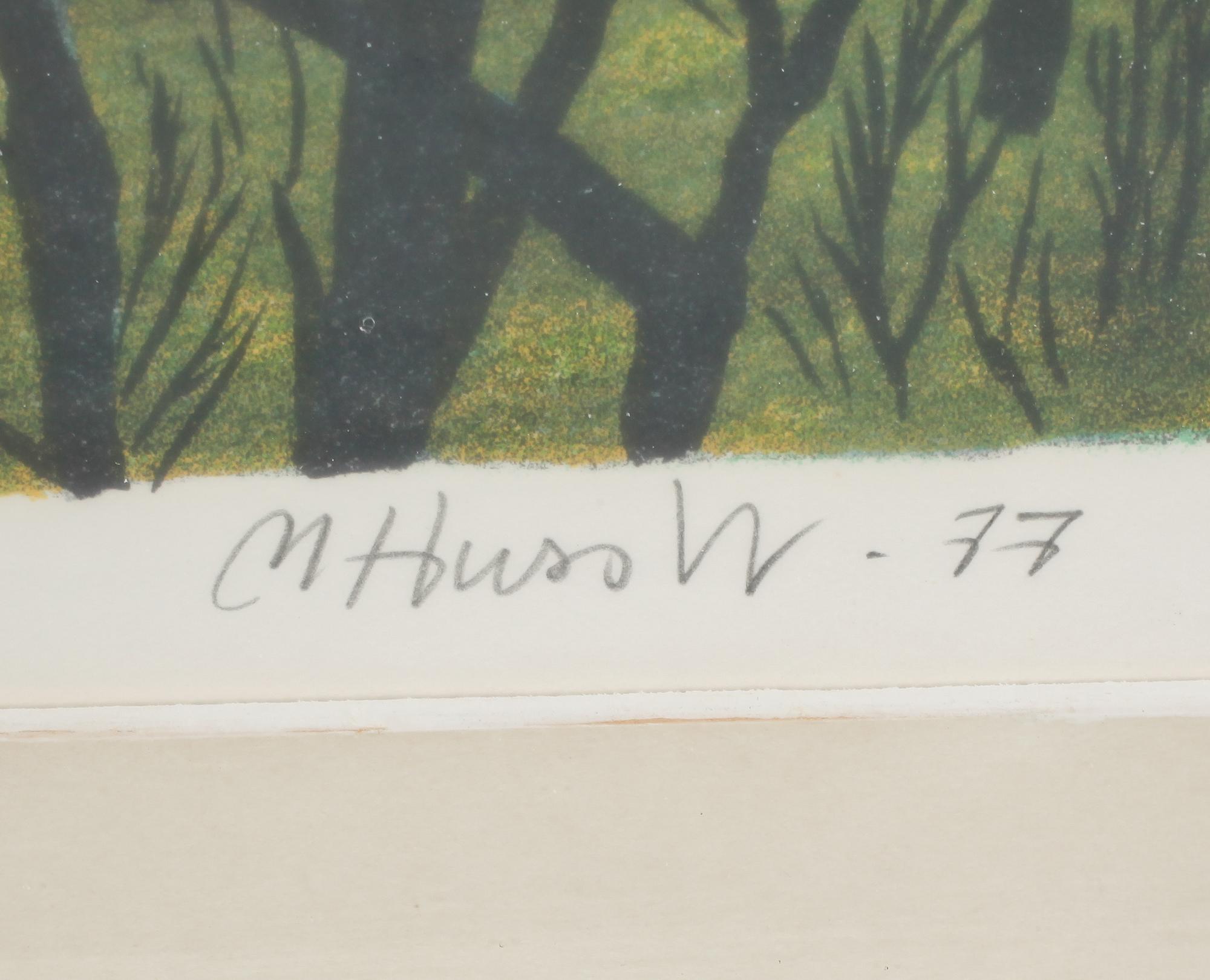 MONA HUSS WALLIN, färglitografi, signerad, daterad 77 och numrerad 389/460.