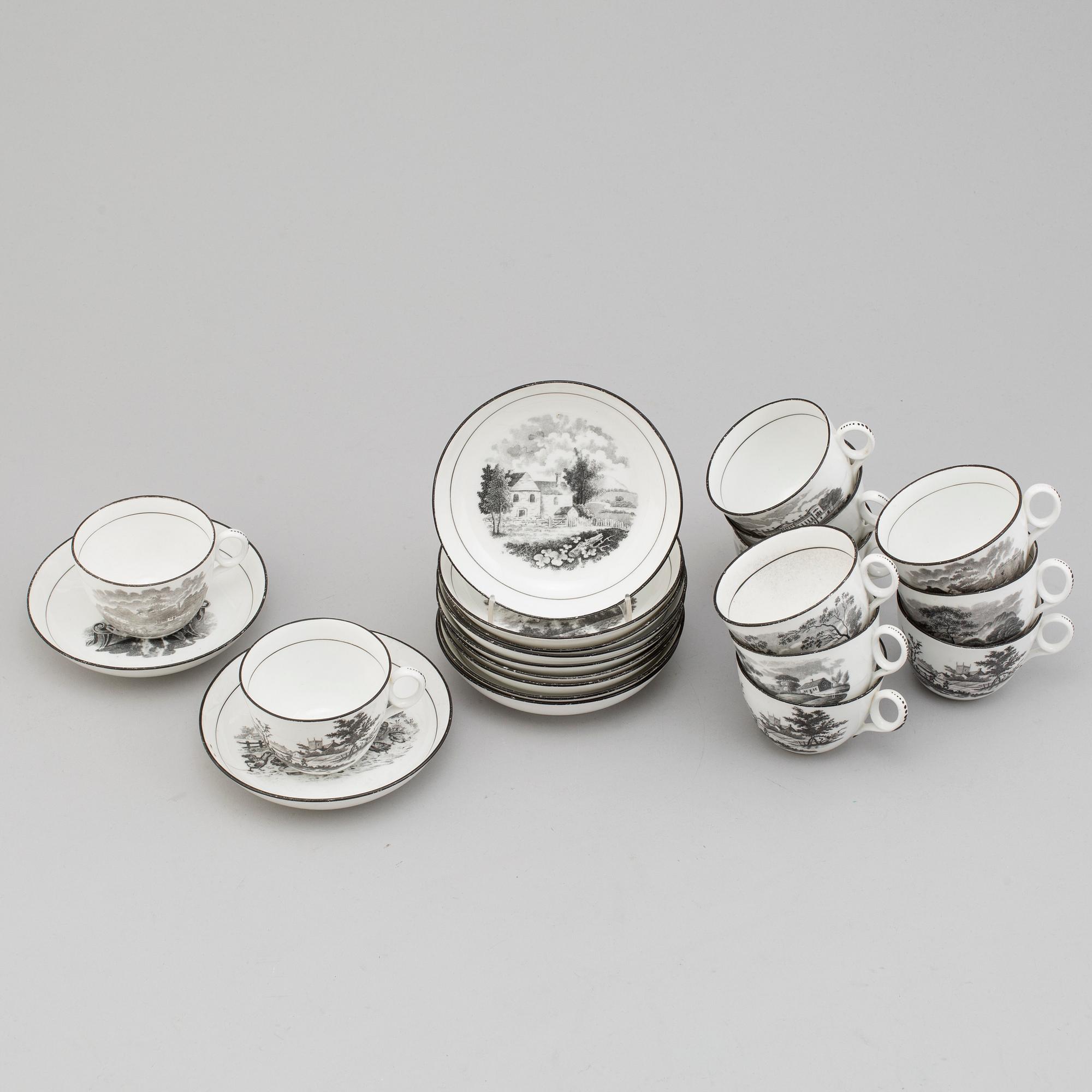 11 porcelaine empire coffee cups, early 19th century.