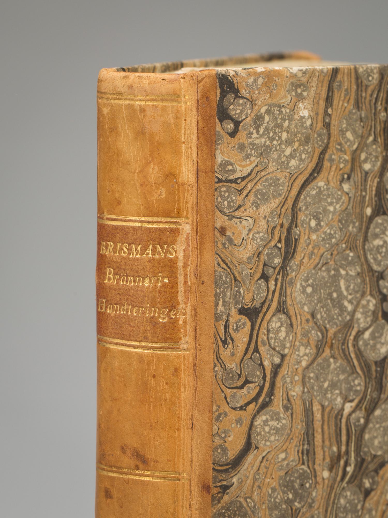 BOK,  "Lärobok i bränneri-handteringen" av Sven Brisman, Skara, 1813.
