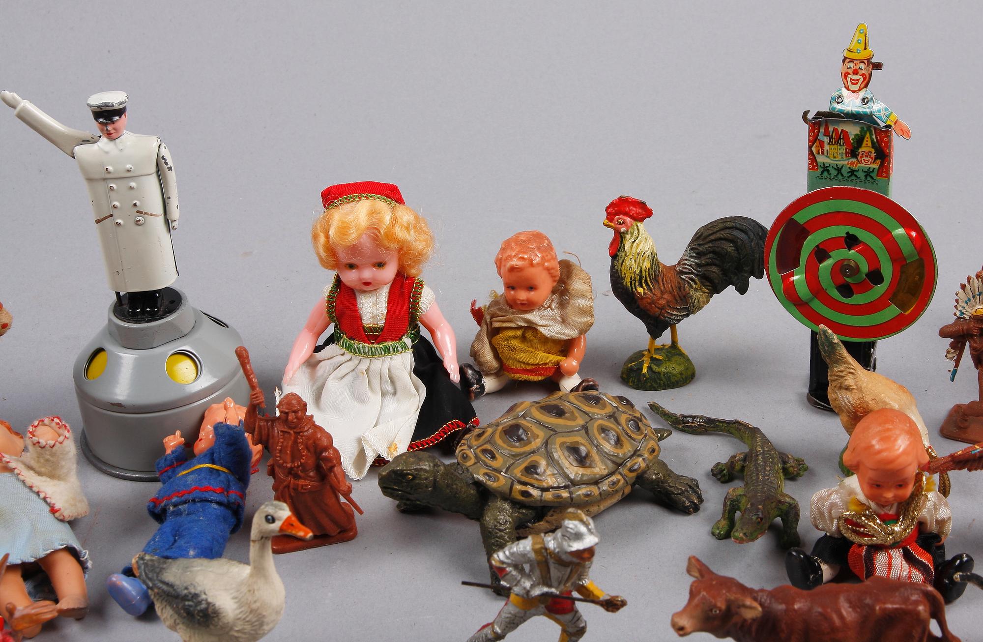 PARTI LEKSAKER, ca 43 delar, bla Schuco "Flic 4520".