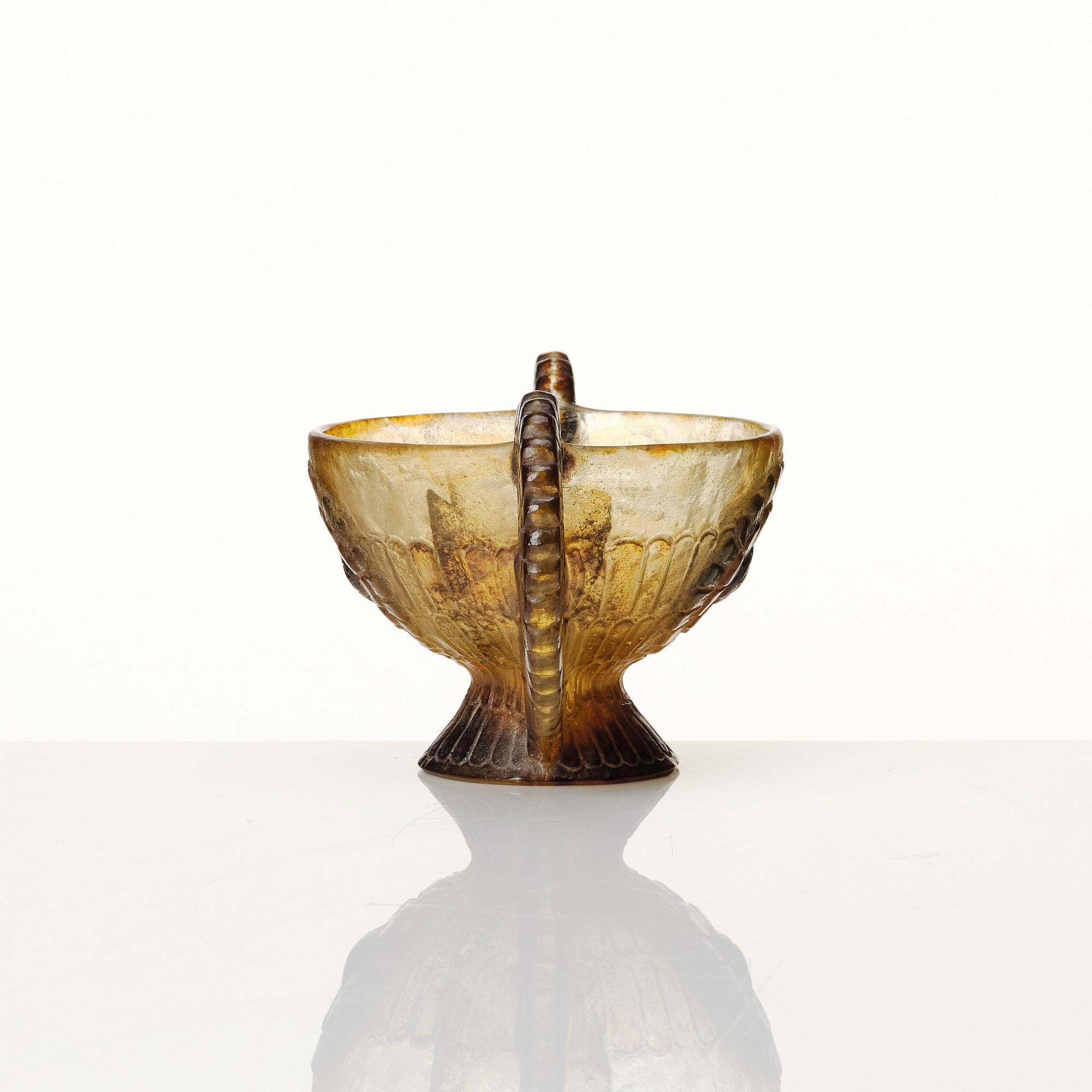 Gabriel Argy-Rousseau, skål, pâte de verre, Frankrike, ca 1927.