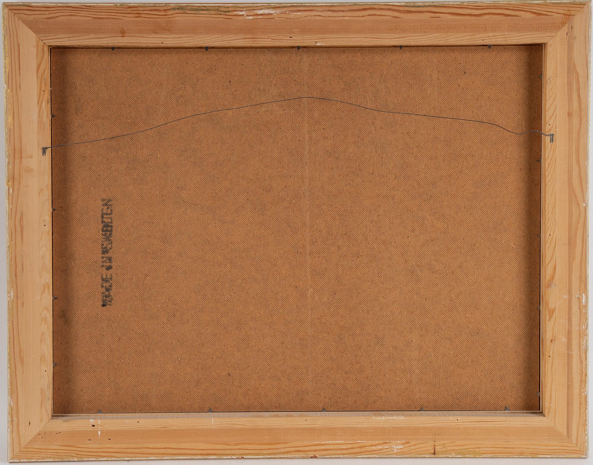JAMES COIGNARD, mixed media on greaseproof paper glued down on masonite, signed J. Coignard.