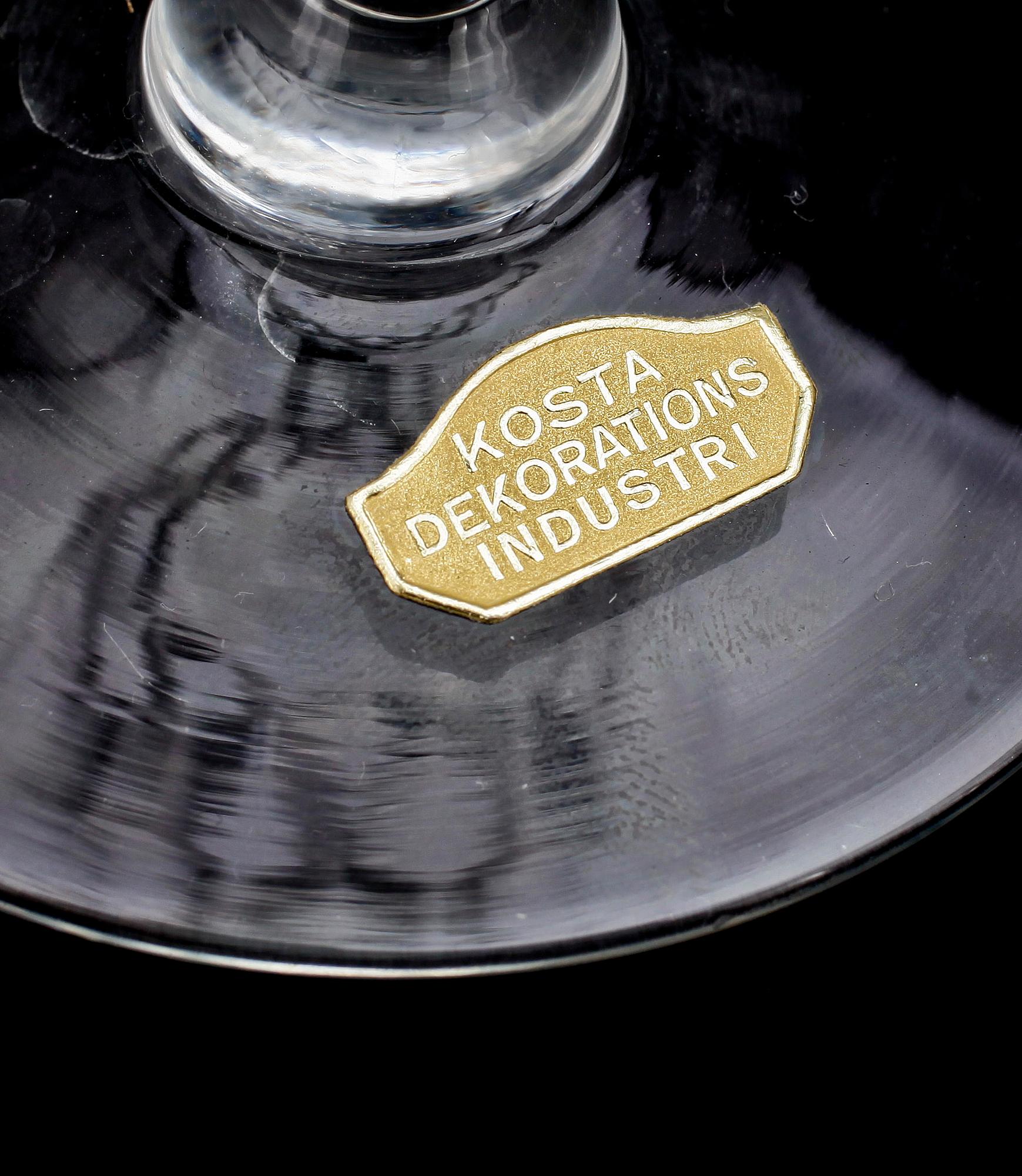 SERVIS, 89 delar, glas, Kosta Dekorationsindustri, 1900-tal.