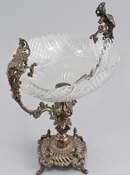 UPPSATSSKÅL, nysilver, Olof Richter, Stockholm, verksam 1884-1936.