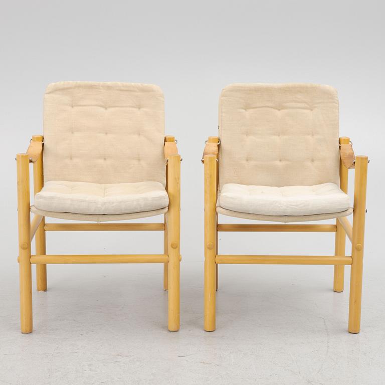 Bror Boije, armchairs, a pair, "Junker", 1970s.