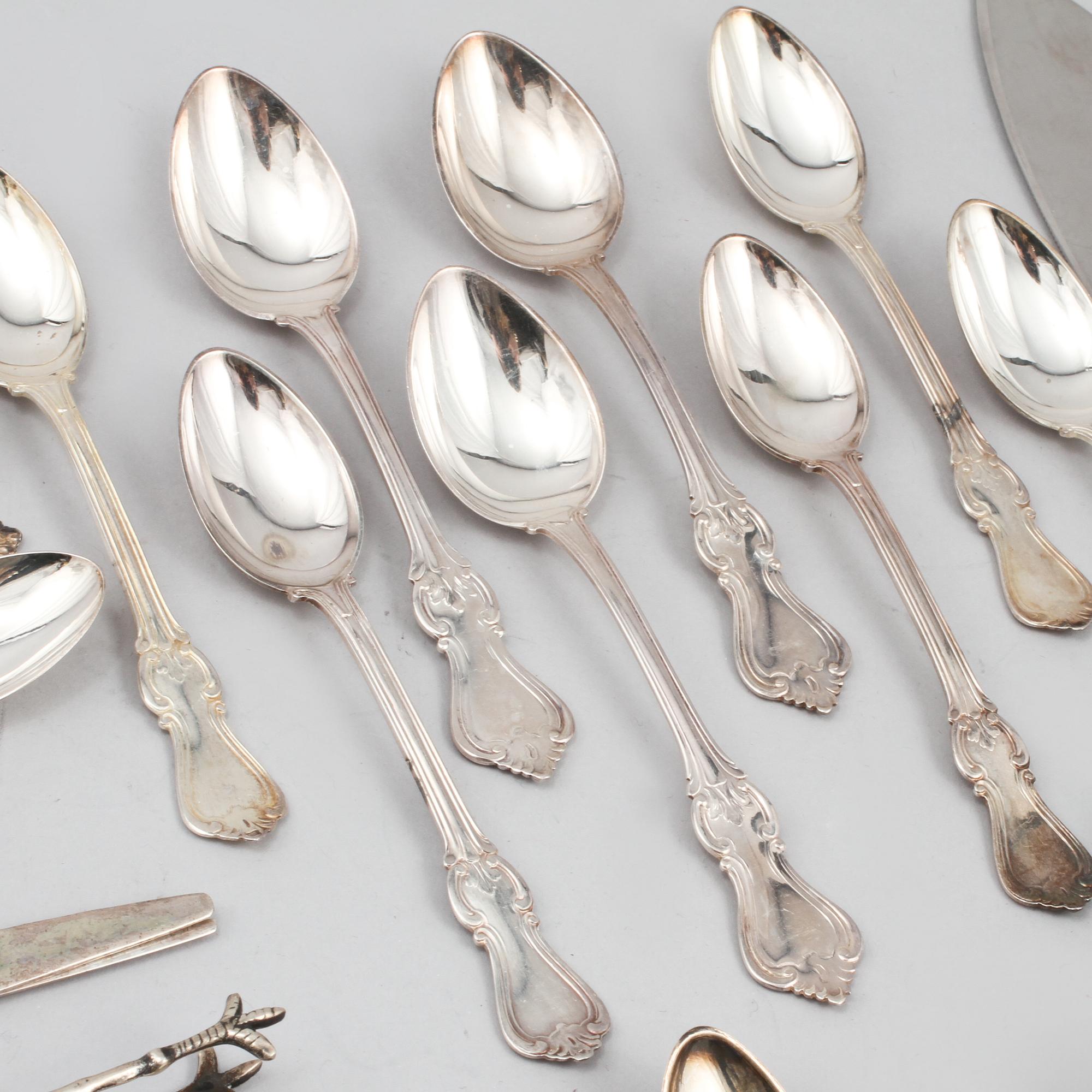 PARTI SILVER, 29 delar, 1900-tal. Vikt 452 g.