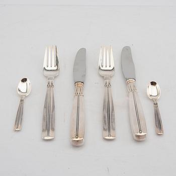 A dansih 20th century set of 18 pcs of silver cutlery  total weight 938 grams.